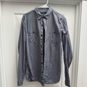 Banana Republic Men's Charcoal Button-Down Shirt